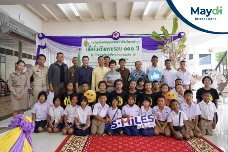 S.MILES Group ร่วมกิจกรรมทำบุญครบรอบ 100 ปี โรงเรียนวัดเขายี่สาร (ประมุขเวชกิจ)