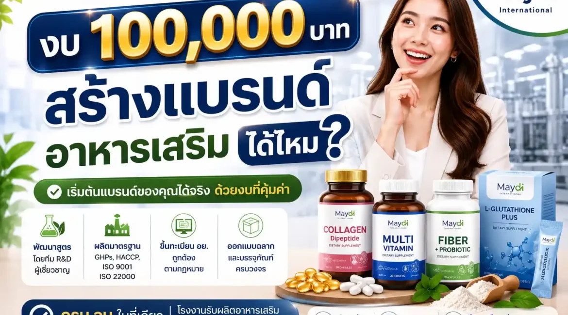 งบ 100,000 บาท สร้างแบรนด์อาหารเสริมได้ไหม