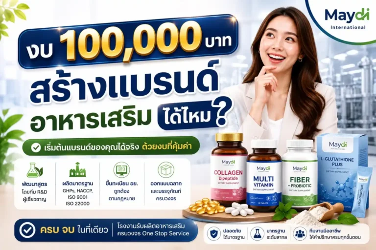 งบ 100,000 บาท สร้างแบรนด์อาหารเสริมได้ไหม